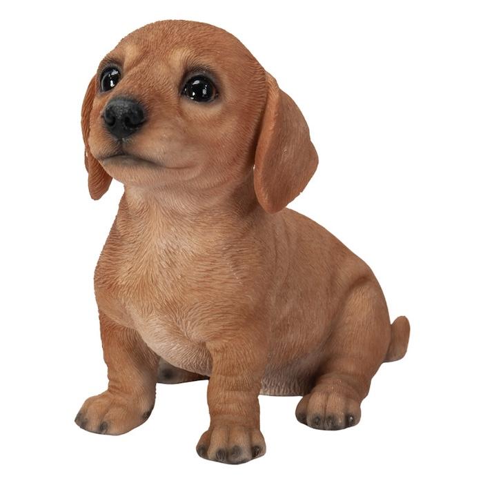 置物 犬 動物 頭を上げるダックスフンド 高さ11cm woobia おしゃれ 大きい 玄関 インテリア ガーデン かわいい オブジェ ウービア |  | 03