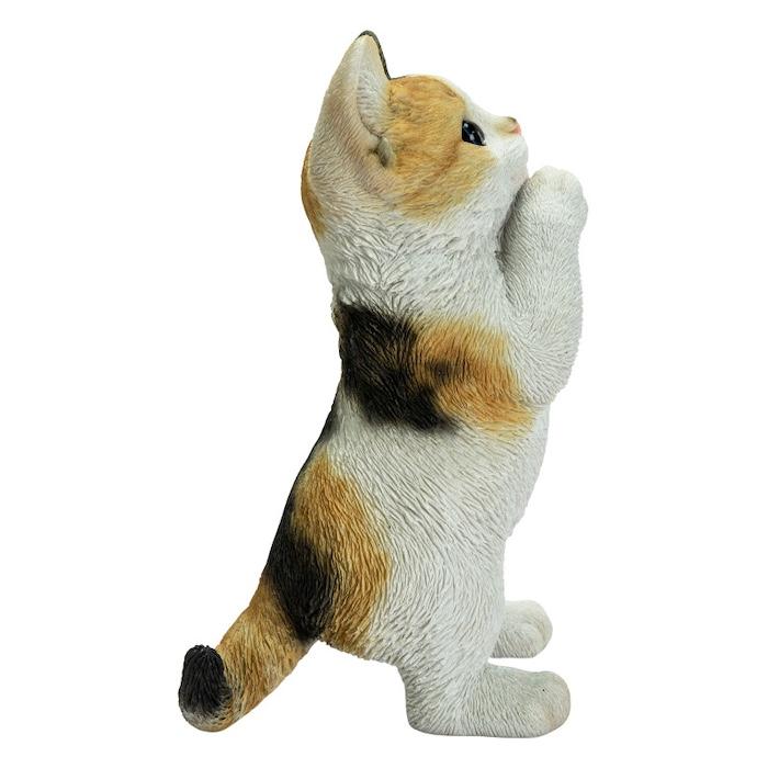 置物 動物 かわいい おねだり三毛猫 ネコ 高さ23cm woobia おしゃれ 大きい 玄関 インテリア ガーデン オブジェ |  | 04