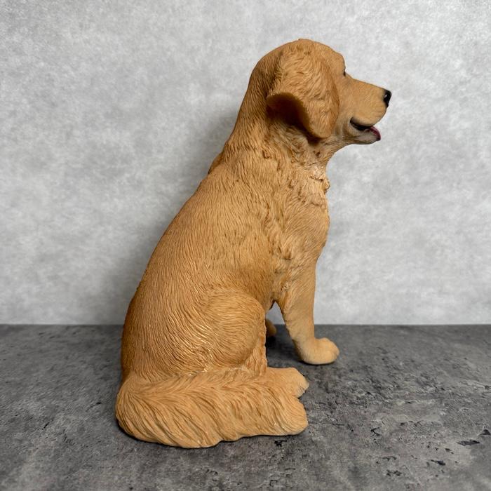 犬 置物 小さい かわいい 高さ19.5cm お座りゴールデンレトリバー 小