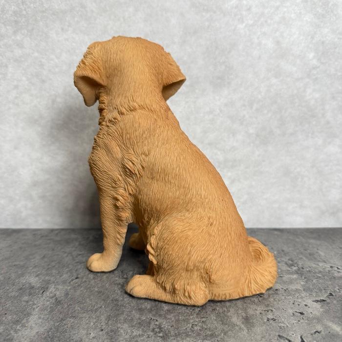 犬 置物 小さい かわいい 高さ19.5cm お座りゴールデンレトリバー 小
