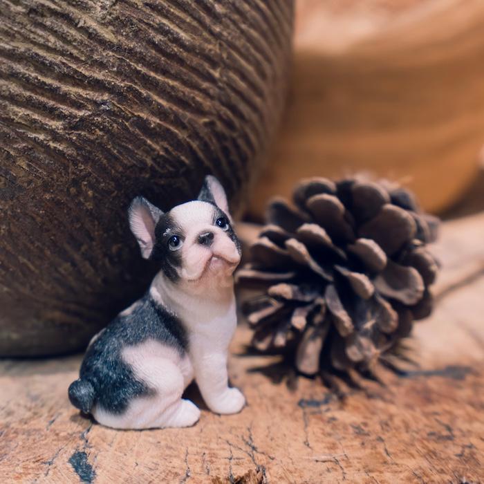 置物 犬 かわいい 動物 玄関 右向きフレンチ・ブルドッグ リアル