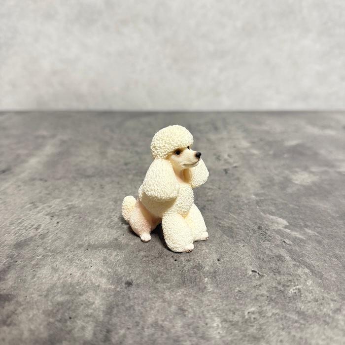 置物 犬 かわいい 動物 玄関 待てプードル 小さいオブジェ おしゃれ トイレ インテリア ガーデン woobia ウービア |  | 01