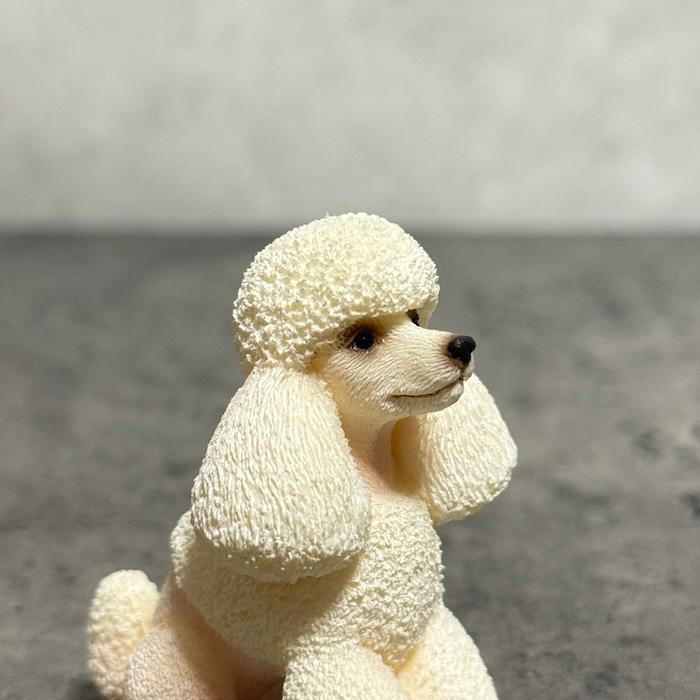 置物 犬 かわいい 動物 玄関 待てプードル 小さいオブジェ おしゃれ トイレ インテリア ガーデン woobia ウービア |  | 06
