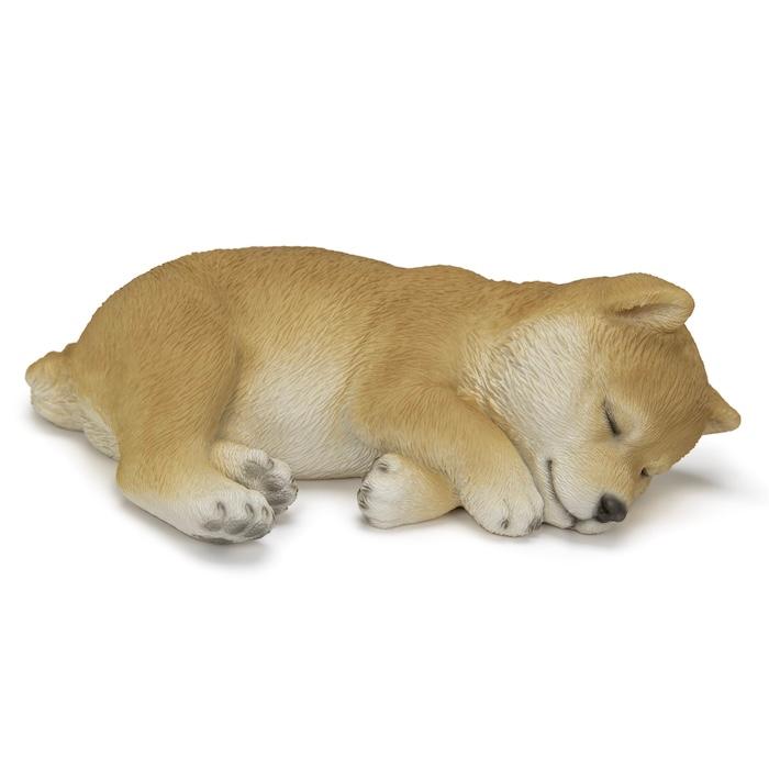 犬 置物 すやすや柴犬 横幅17.5cm WOOBIA リアル 可愛い おしゃれ オブジェ 卓上 インテリア 玄関 ギフト 動物 雑貨 癒し |  | 01