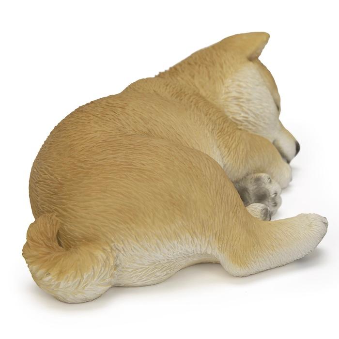犬 置物 すやすや柴犬 横幅17.5cm WOOBIA リアル 可愛い おしゃれ オブジェ 卓上 インテリア 玄関 ギフト 動物 雑貨 癒し |  | 04