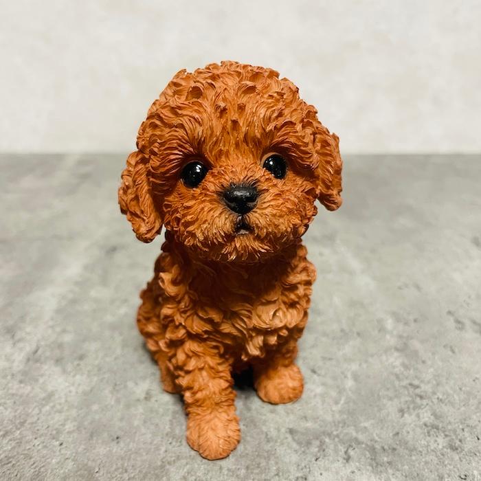 置物 犬 かわいい 動物 玄関 頭を上げるプードル イヌ おしゃれ