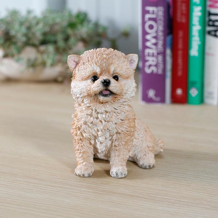 犬 置物 おしゃれ 頭を上げるポメラニアン かわいい 動物 インテリア オブジェ ガーデンオーナメント woobia ウービア |  | 01