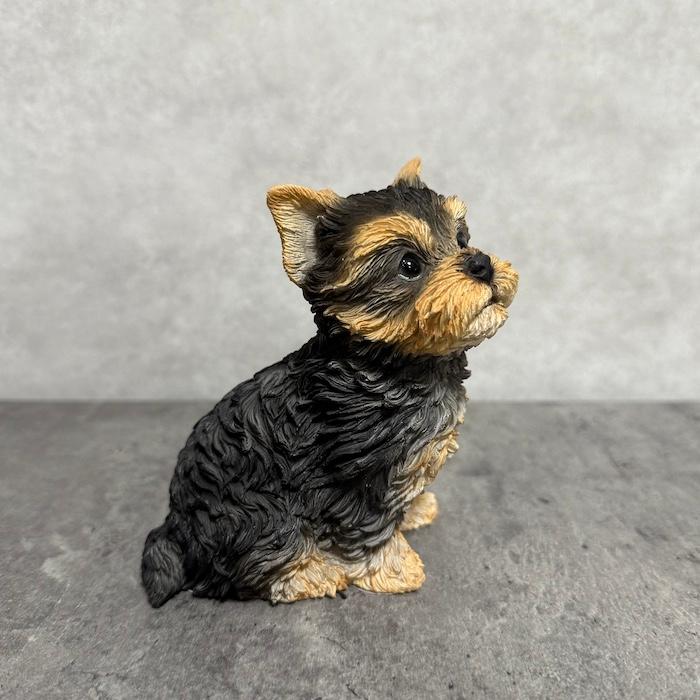 犬 置物 おしゃれ 頭を上げるヨークシャーテリア かわいい 動物