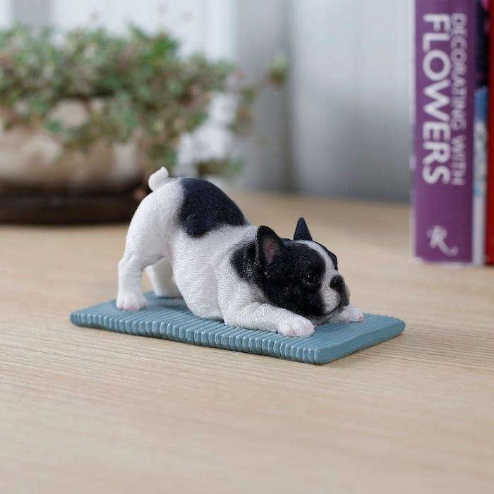 ブルテリアのあくび置物 WOOBIA（ウービア） 置物 犬 かわいい 動物 玄関 フレンチブルドッグ