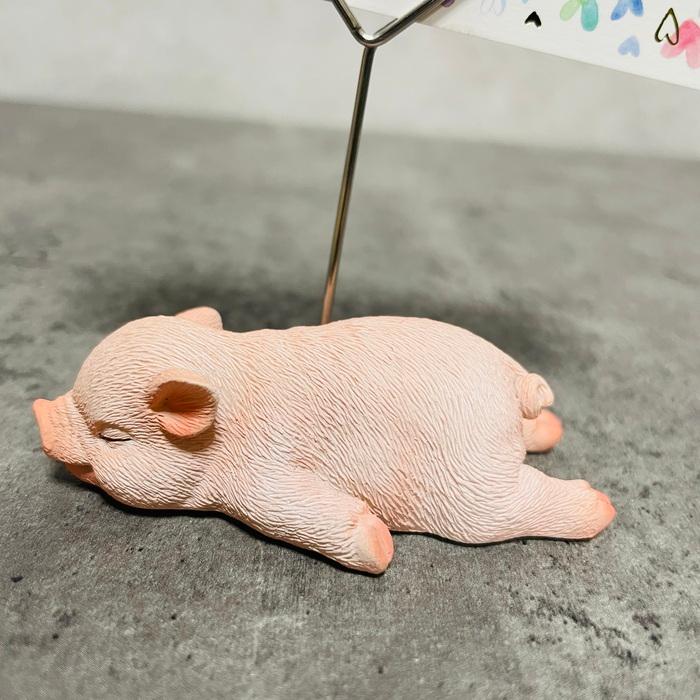メモスタンド 可愛いブタちゃん 子豚 かわいいメモクリップ 置物インテリア メモホルダー カードクリップ  woobia ウービア |  | 03