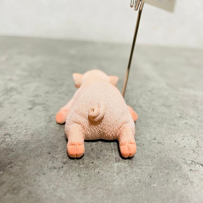 メモスタンド 可愛いブタちゃん 子豚 かわいいメモクリップ 置物インテリア メモホルダー カードクリップ  woobia ウービア |  | 04