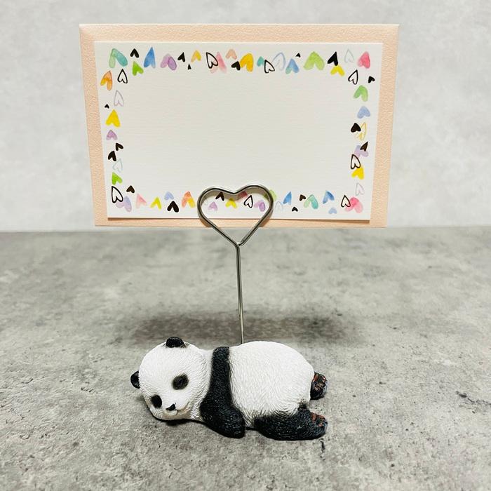 メモスタンド パンダ かわいいメモクリップ 置物 インテリア 卓上 メモホルダー カードクリップ  woobia ウービア |  | 08