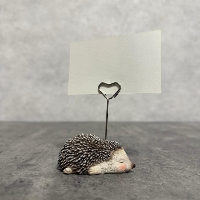 メモスタンド ハリネズミ かわいいメモクリップ 置物 インテリア メモホルダー カードクリップ  woobia ウービア |  | 02
