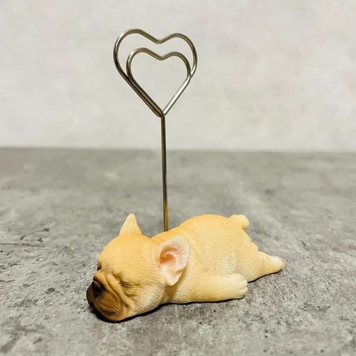 メモスタンド フレンチブルドッグ かわいいメモクリップ 置物 インテリア メモホルダー カードクリップ  woobia ウービア |  | 04