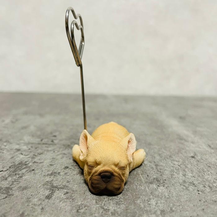 メモスタンド フレンチブルドッグ かわいいメモクリップ 置物 インテリア メモホルダー カードクリップ  woobia ウービア |  | 05