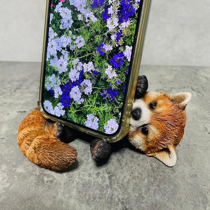 スマホスタンド 卓上 おもしろ 動物 レッサーパンダ 置物 かわいい おしゃれ リアル 写真立て スマホホルダー woobia ウービア |  | 02
