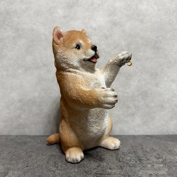 置物 犬 動物 ソーラーランプを左手で持ち上げる柴犬 グッズ 高さ28.5cm woobia おしゃれ 玄関 インテリア ガーデン かわいい オブジェ |  | 07