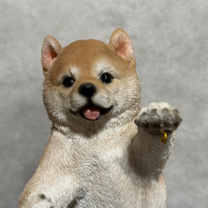 置物 犬 動物 ソーラーランプを左手で持ち上げる柴犬 グッズ 高さ28.5cm woobia おしゃれ 玄関 インテリア ガーデン かわいい オブジェ |  | 08
