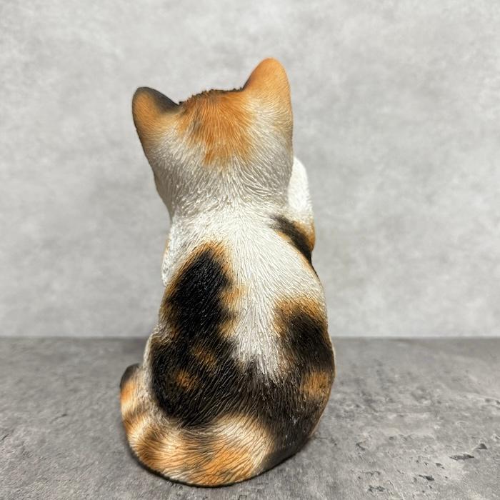 猫の置物 ソーラーランプを右手で持ち上げる三毛猫 高さ17cm woobia かわいい動物 おしゃれなインテリア |  | 10