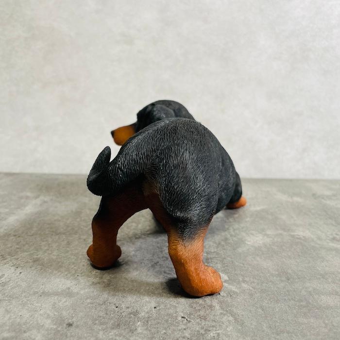 置物 犬 かわいい 横幅22.5cm 動物 玄関 じゃれる ミニチュアダックスフンド おしゃれ インテリア woobia ウービア |  | 05