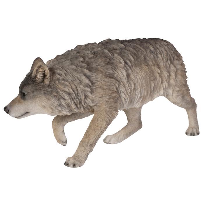 置物 動物 遠吠えオオカミ 高さ30cm 狼 woobia おしゃれ 大きい 玄関