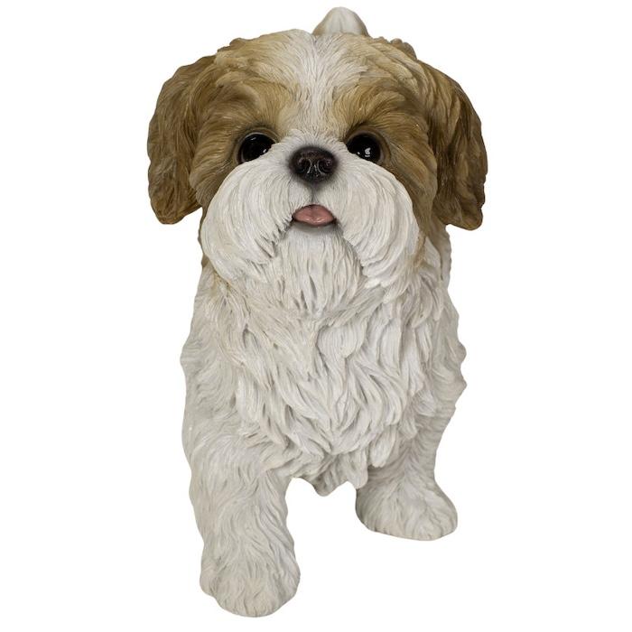 置物 犬 動物 歩き出すシーズー 高さ16.8cm woobia おしゃれ 大きい 玄関 インテリア ガーデン かわいい オブジェ ウービア |  | 01