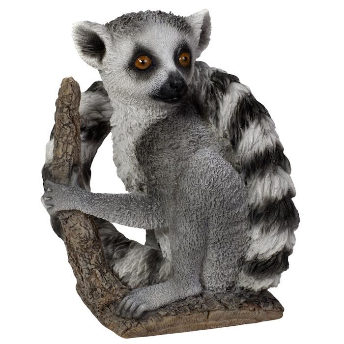 置物動物 キツネザル 高さ16cm おしゃれ 大きい 玄関 インテリア 庭