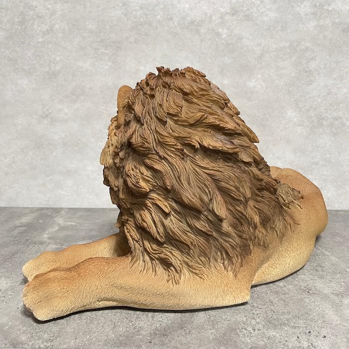 置物 動物 横たわるライオン 高さ25cm woobia おしゃれ 大きい 玄関
