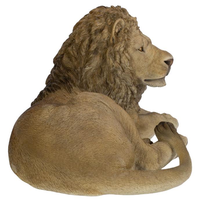 置物 動物 横たわるライオン 高さ25cm woobia おしゃれ 大きい 玄関