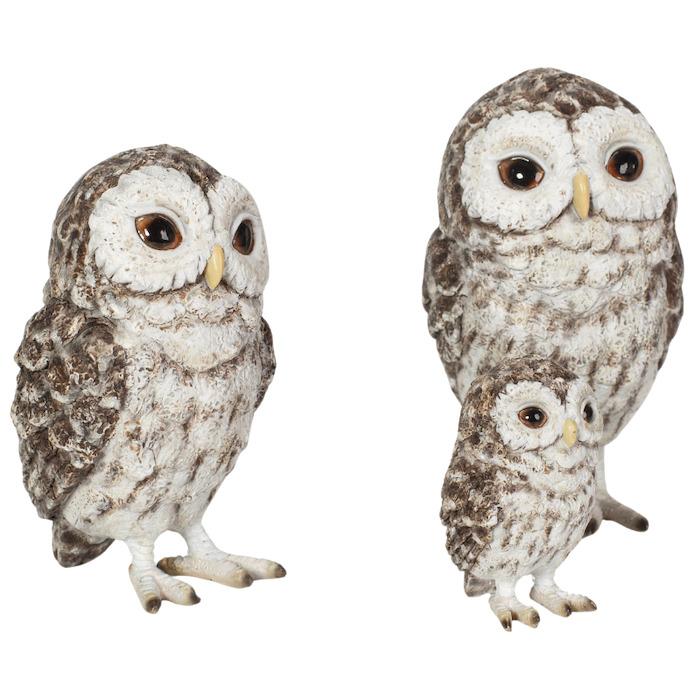 鳥 置物 オブジェ 北欧 動物 かわいい フクロウファミリー 高さ10cm woobia おしゃれ 玄関インテリア リアル 大型 ウービア |  | 06