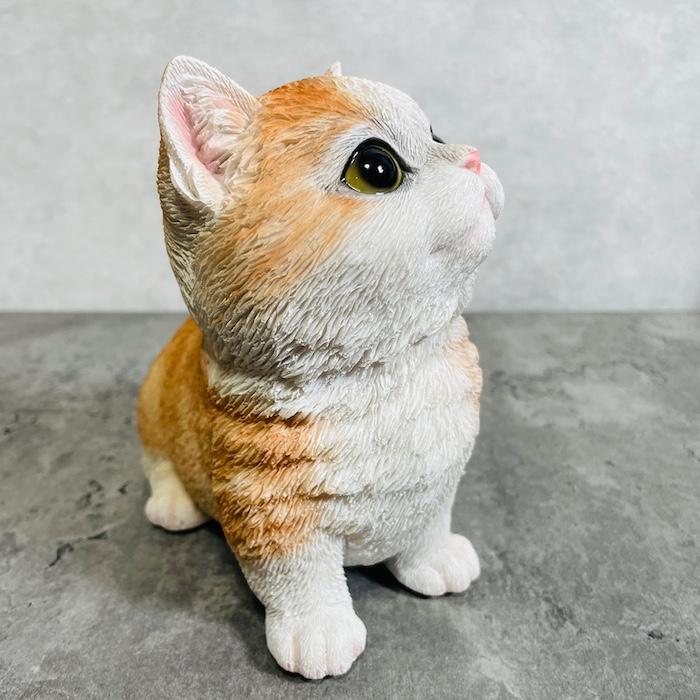 WOOBIA（ウービア） 置物 猫 かわいい 動物 玄関 お座り マンチカン