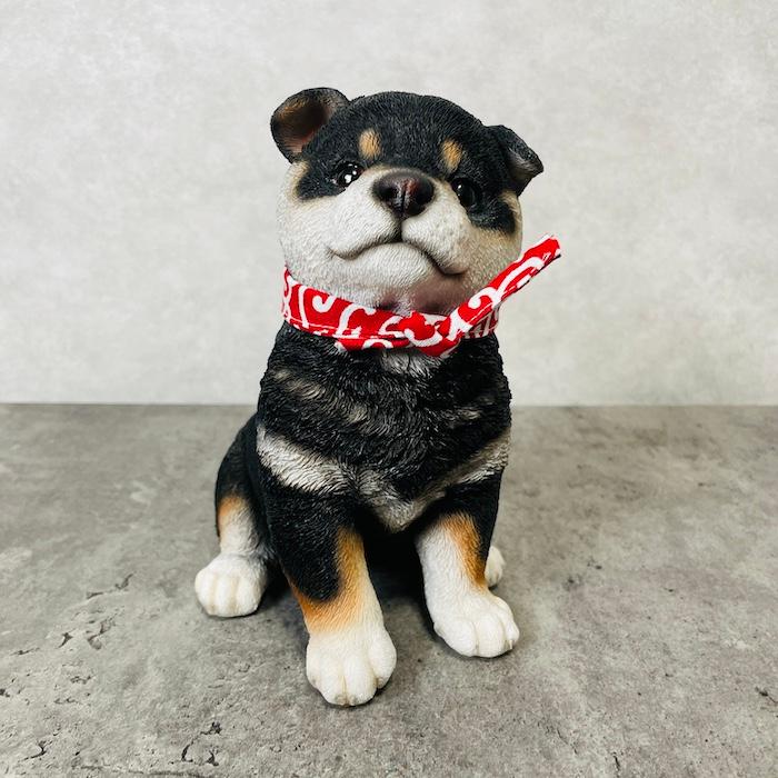 犬雑貨・オーナーズグッズ blackbunny 置物 犬 かわいい 動物 玄関 おかえり豆黒柴犬 大 グッズ おしゃれ