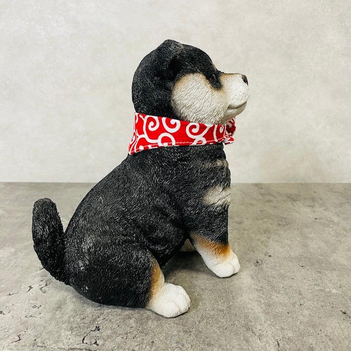 WOOBIA（ウービア） 置物 犬 かわいい 動物 玄関 おかえり豆黒柴犬 大