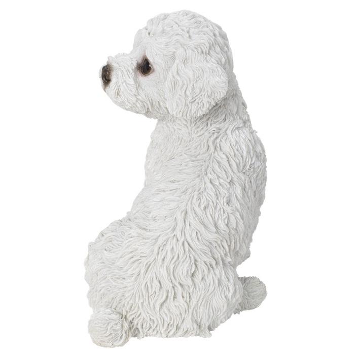 置物 犬 動物 振り返るトイプードル 白 大 高さ20.5cm woobia おしゃれ 大きい 玄関 インテリア かわいい オブジェ |  | 03