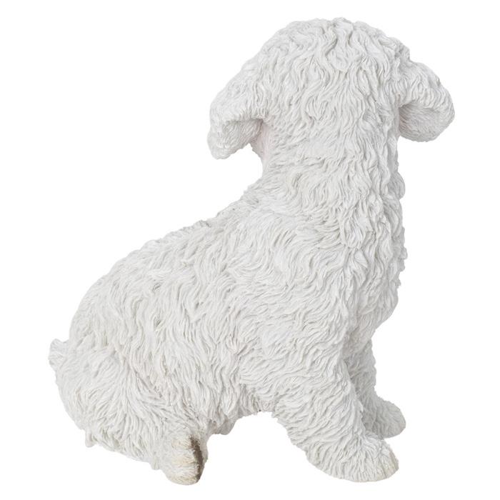 置物 犬 動物 振り返るトイプードル 白 大 高さ20.5cm woobia おしゃれ 大きい 玄関 インテリア かわいい オブジェ |  | 04