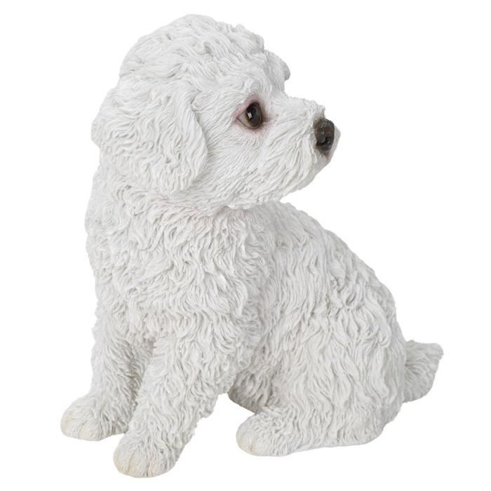 置物 犬 動物 振り返るトイプードル 白 大 高さ20.5cm woobia おしゃれ 大きい 玄関 インテリア かわいい オブジェ |  | 05