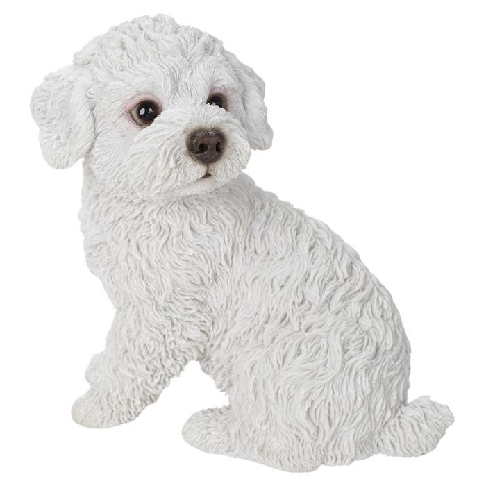 置物 犬 動物 振り返るトイプードル 白 大 高さ20.5cm woobia おしゃれ 大きい 玄関 インテリア かわいい オブジェ |  | 06