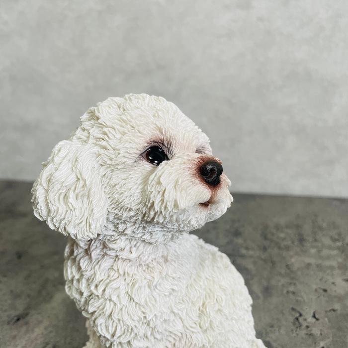 置物 犬 かわいい 動物 玄関 振り返るトイプードル 白 おしゃれ インテリア ガーデンオーナメント woobia ウービア |  | 07
