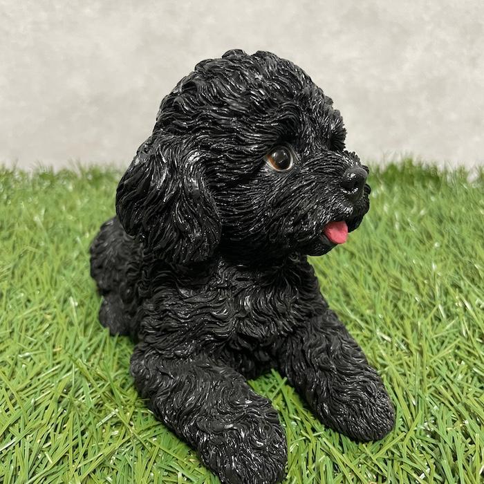 BLACK❤︎ブラックプードル★リアルな置き物❤︎ 置物 犬 かわいい 動物 玄関 見上げるトイプードル ブラック おしゃれ