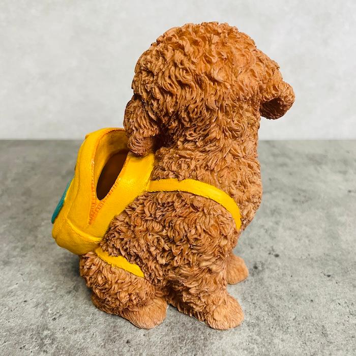 置物 犬 かわいい 動物 玄関 リュックを背負う トイプードル貯金箱 おしゃれ インテリア ガーデン woobia ウービア |  | 04