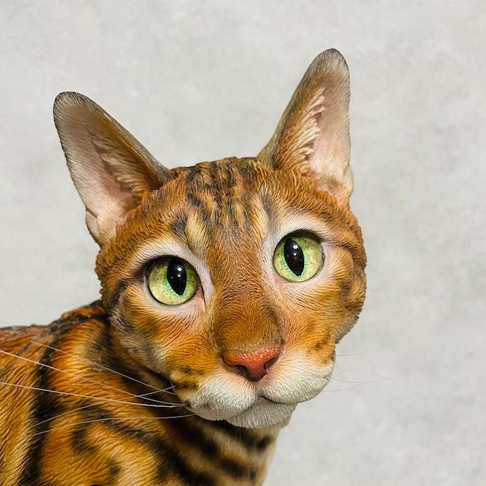 WOOBIA（ウービア） かわいい置物 ベンガル猫 ネコ 高さ30cm おしゃれ