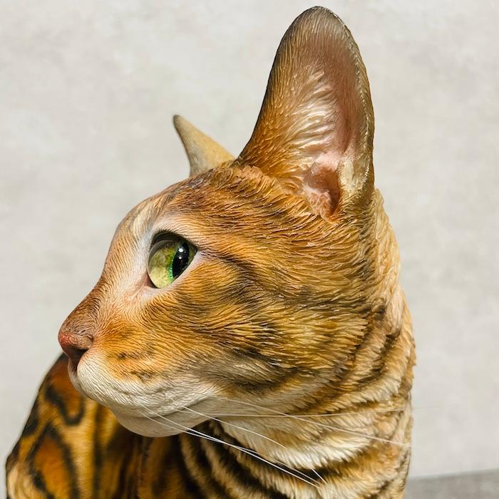 かわいい置物 ベンガル猫 ネコ 高さ30cm おしゃれ 動物 大きい