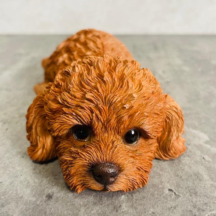 置物 犬 かわいい 動物 玄関 うつぶせトイプードル おしゃれ