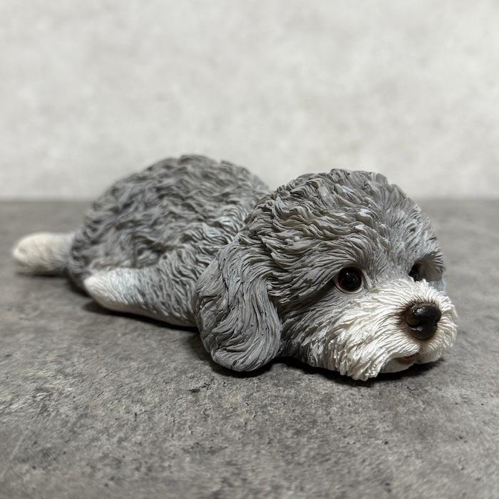 WOOBIA（ウービア） 置物 犬 かわいい 動物 玄関 横幅19cm うつぶせ