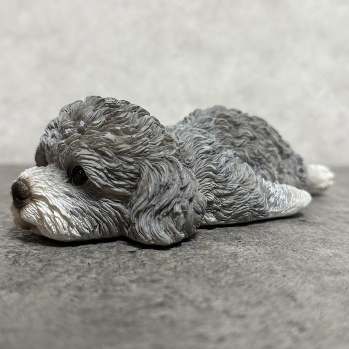WOOBIA（ウービア） 置物 犬 かわいい 動物 玄関 横幅19cm うつぶせ