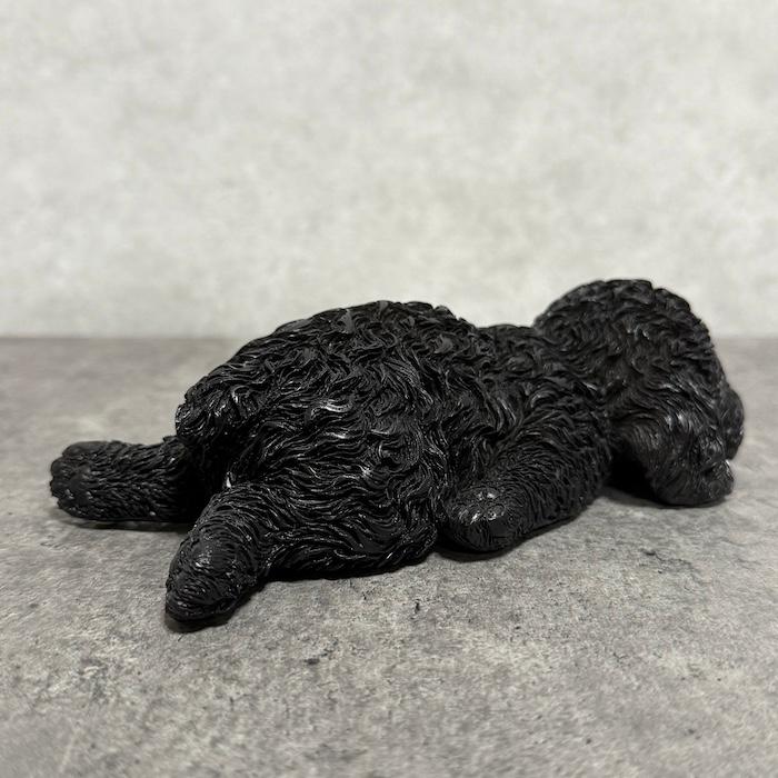 置物 犬 かわいい 動物 玄関 うつぶせトイプードル ブラック おしゃれ