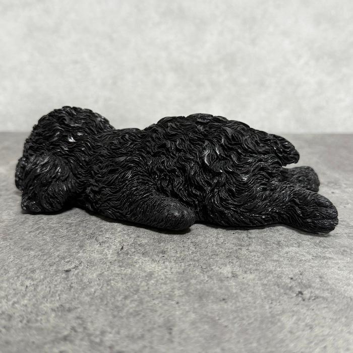 置物 犬 かわいい 動物 玄関 うつぶせトイプードル ブラック おしゃれ