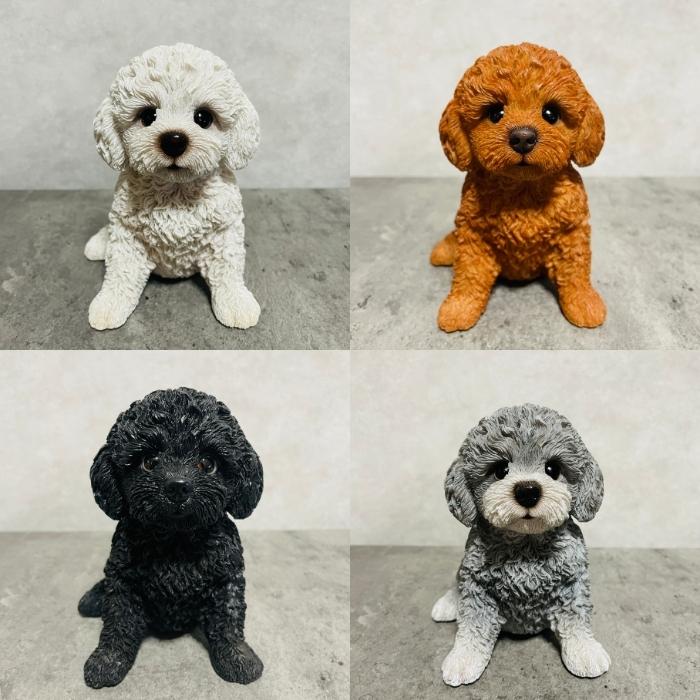 かわいい 犬 置物 お座りトイプードル woobia ウービア イヌ おしゃれ