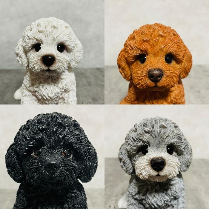 WOOBIA（ウービア） かわいい 犬 置物 お座りトイプードル イヌ