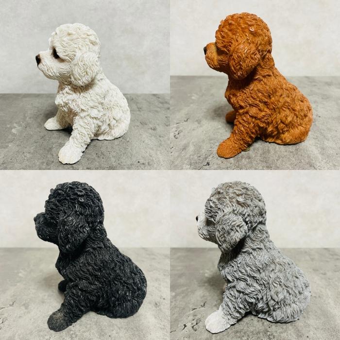 WOOBIA（ウービア） かわいい 犬 置物 お座りトイプードル イヌ
